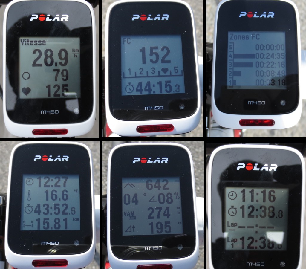Test du compteur GPS vélo Polar M 450 - Champs de données - © Track & News 