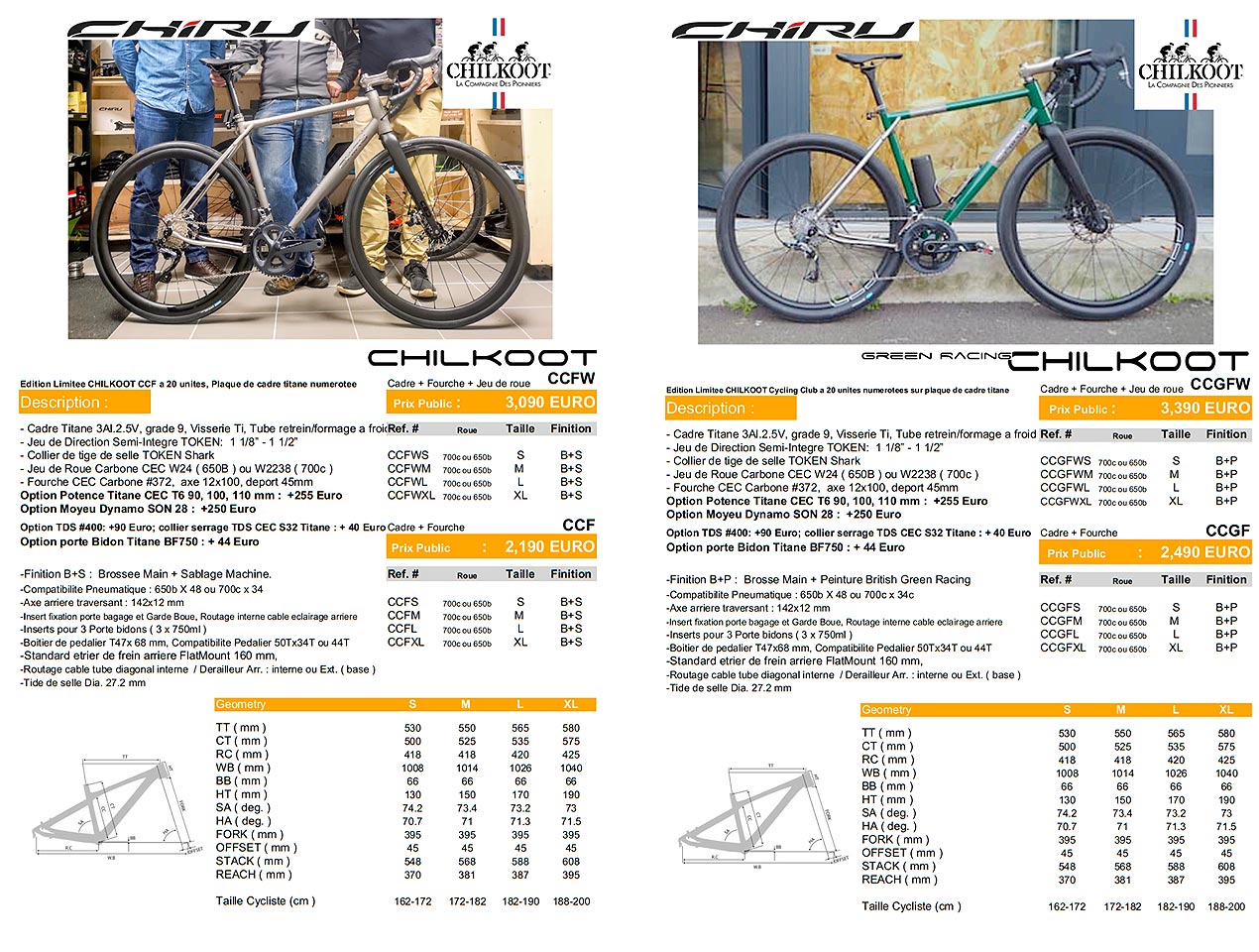 Chiru Chilkoot le nouveau modèle road longue distance de Chiru Bikes