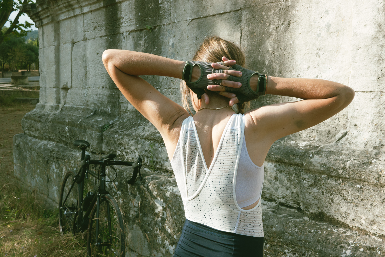 Rapha + Outdoor Voices bib short women cycling apparel