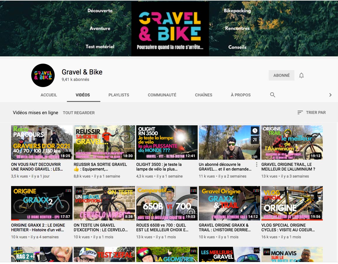 Gravel & Bike une chaîne Youtube dédiée au gravel