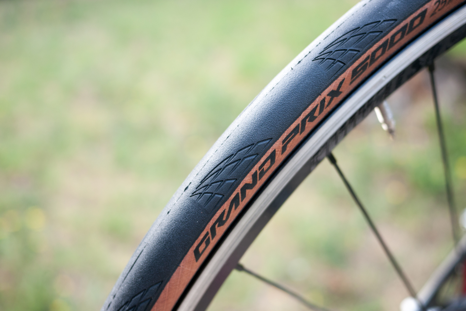Continental Grand Prix 5000 Transparent road cycling tan wall tyre tire