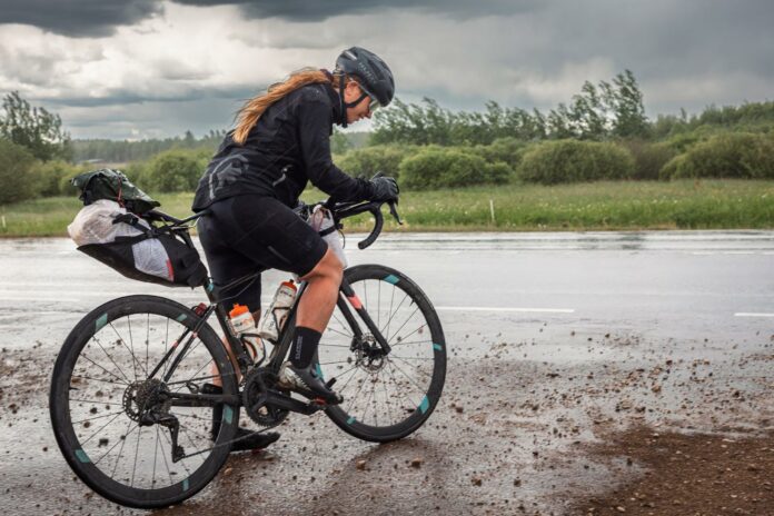 Nathalie Baillon tentative de record de la traversée de l'Europe