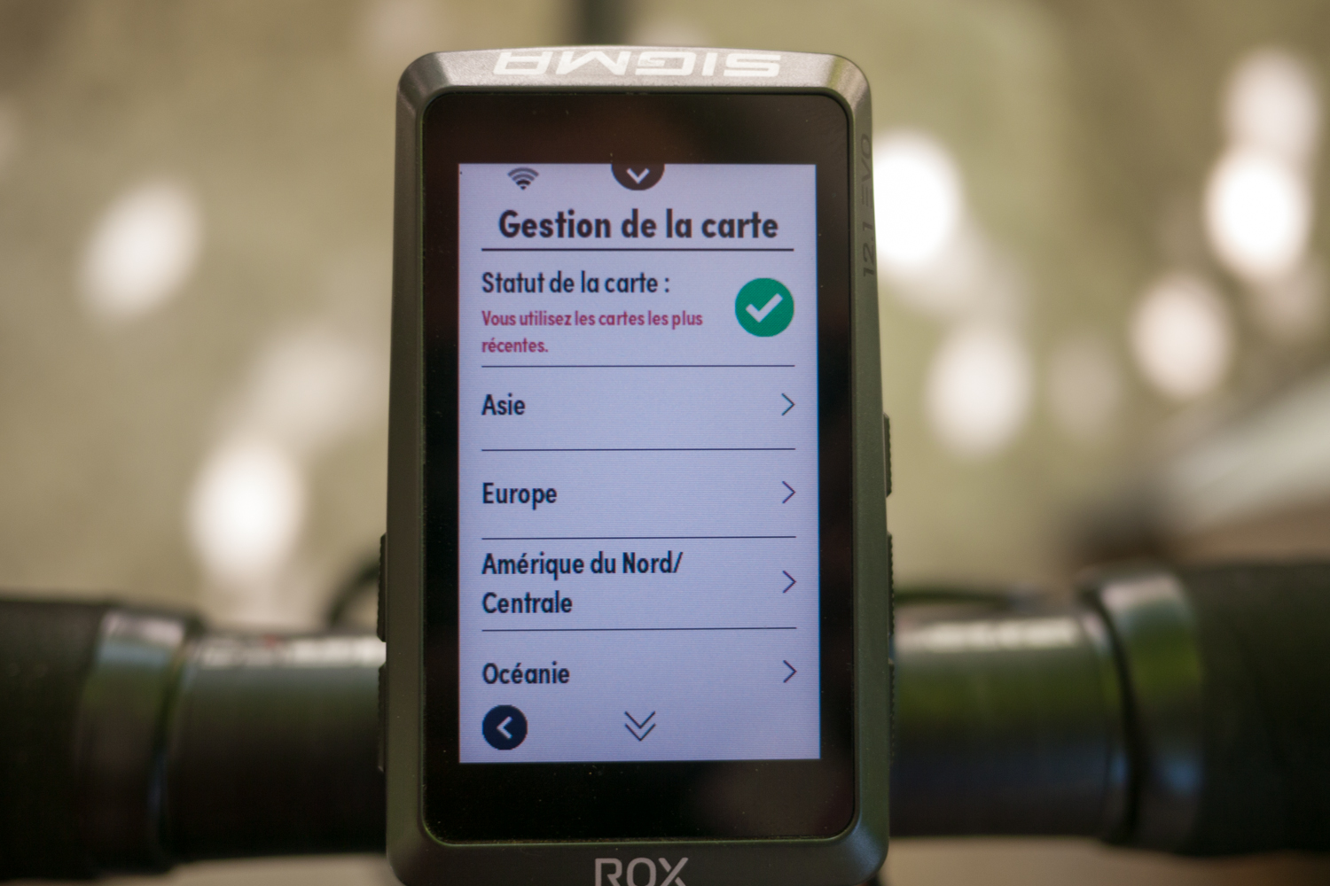 Sigma Sport Rox 12.1 Evo GPS Cycling computer device unit maps screen