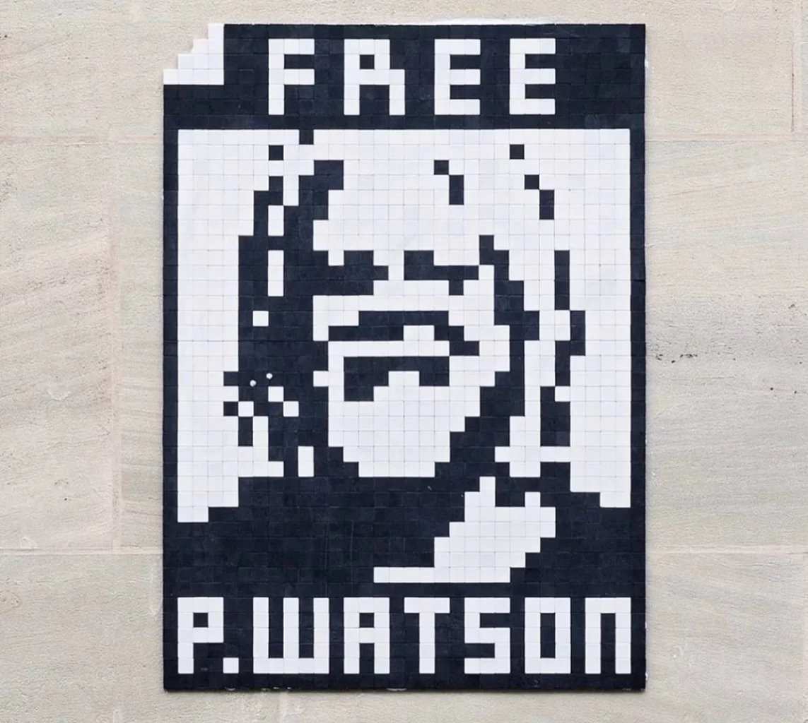 Détail de l'œuvre "Free P.Watson" - © photo Hugo Clément / Linkedin