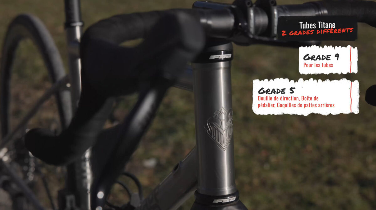 Sauvage Ultraroute vélo grades de titane utilisés