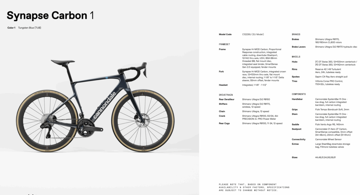 Cannondale Synapse 2025 Carbon 1