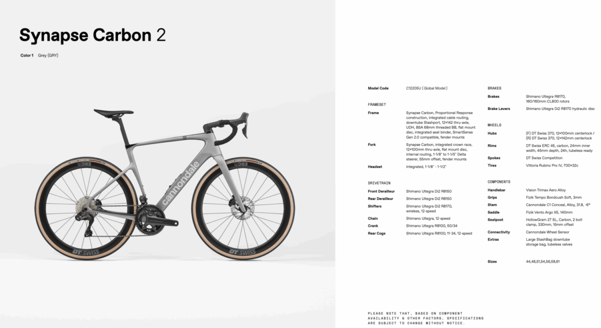 Cannondale Synapse 2025 Carbon 2