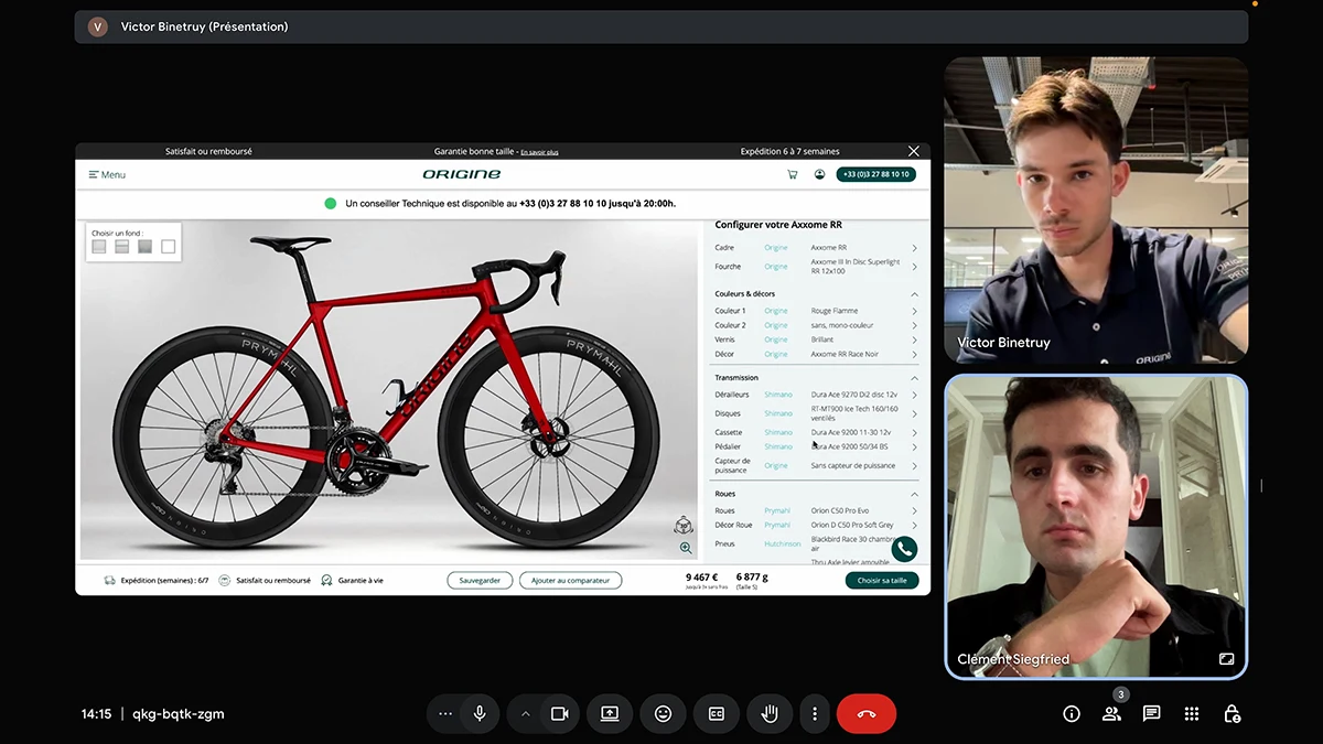 Service visioconférence Origine Cycles