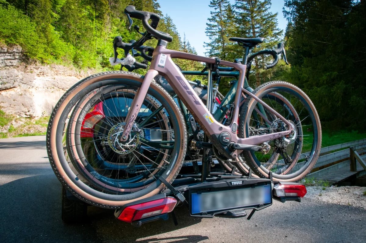 Le porte-vélos Thule Epos ParkSecure est capable de supporter 60 kg de charge