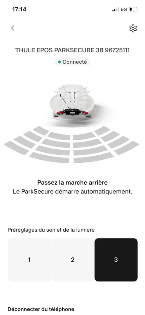 Application porte-vélos Thule Epos ParkSecure