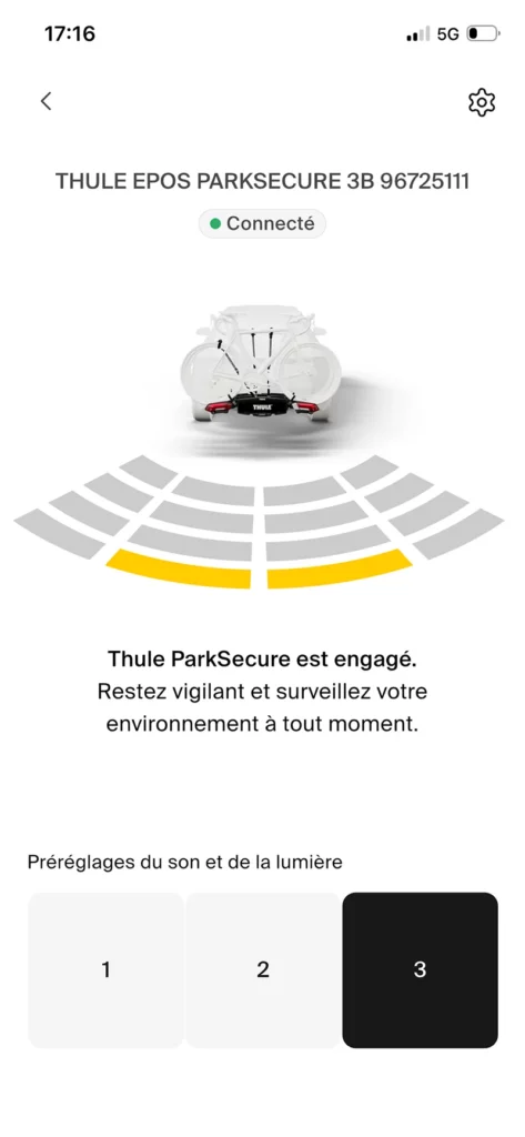 Application porte-vélos Thule Epos ParkSecure