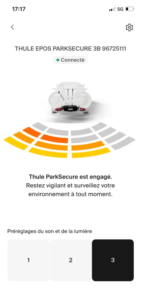 Application porte-vélos Thule Epos ParkSecure